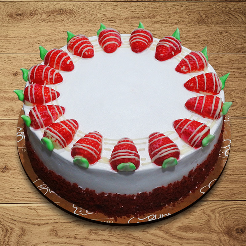 Send Red Velvet Round Cake Gifts To hyderabad
