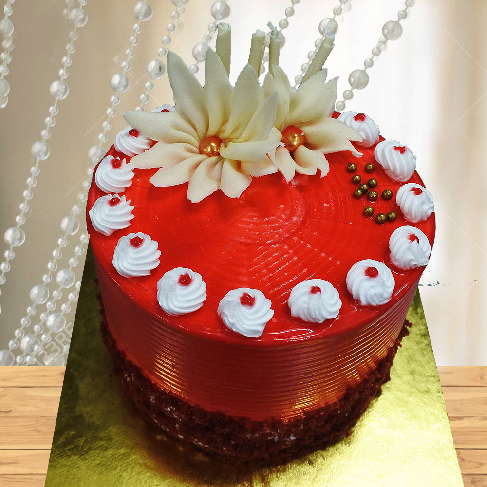 Send Red Velvet Fresh Cream Cake Gifts To hyderabad